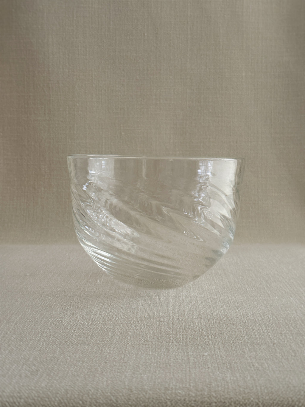 Hand-Blown "Feather" Bowl — Clear
