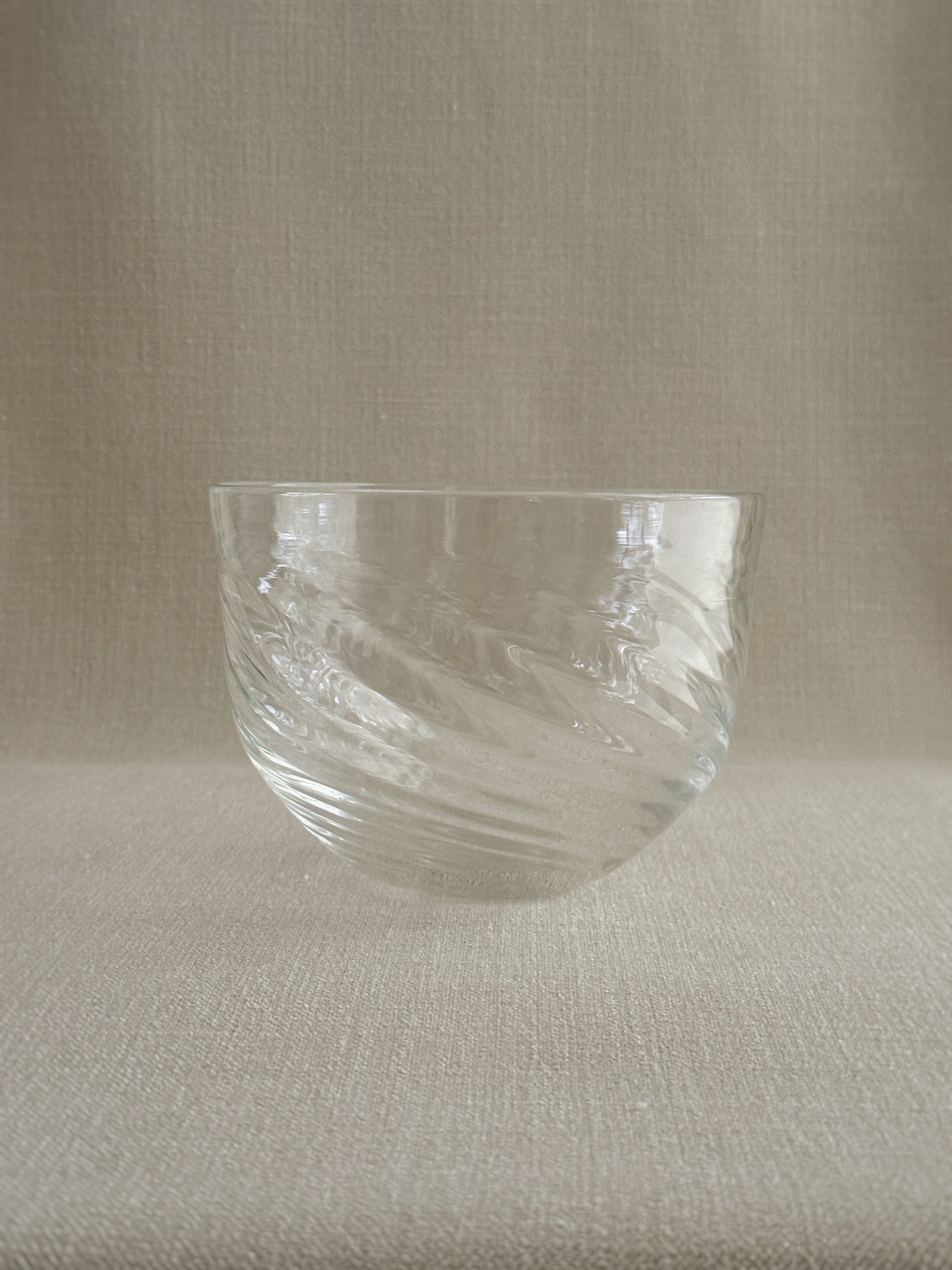 Hand-Blown "Feather" Bowl — Clear