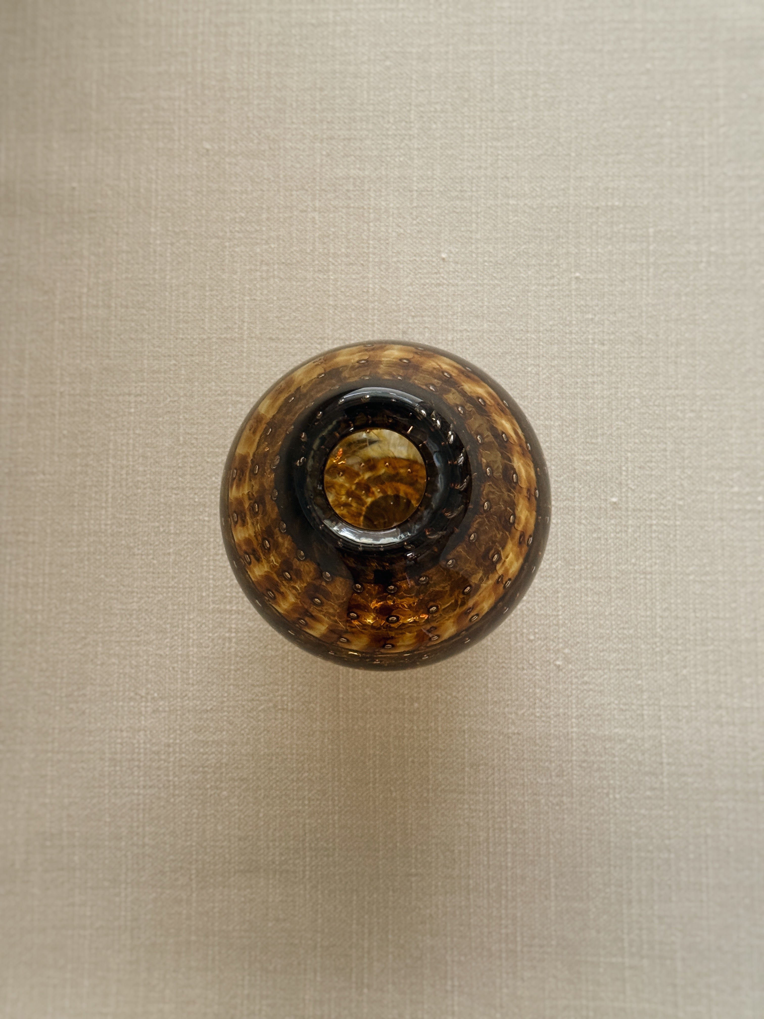 Hand-Blown Bubble Vase — Tobacco