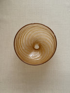 Hand-Blown "Feather" Bowl — Tobacco