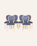 French Louis XVI–Style Painted Dining Chairs (set of 2)