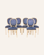 French Louis XVI–Style Painted Dining Chairs (set of 2)