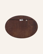 English Walnut Oval Wall Mirror