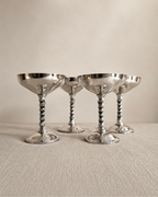Vintage Spanish Silver-Plated Coupes, Set of Four