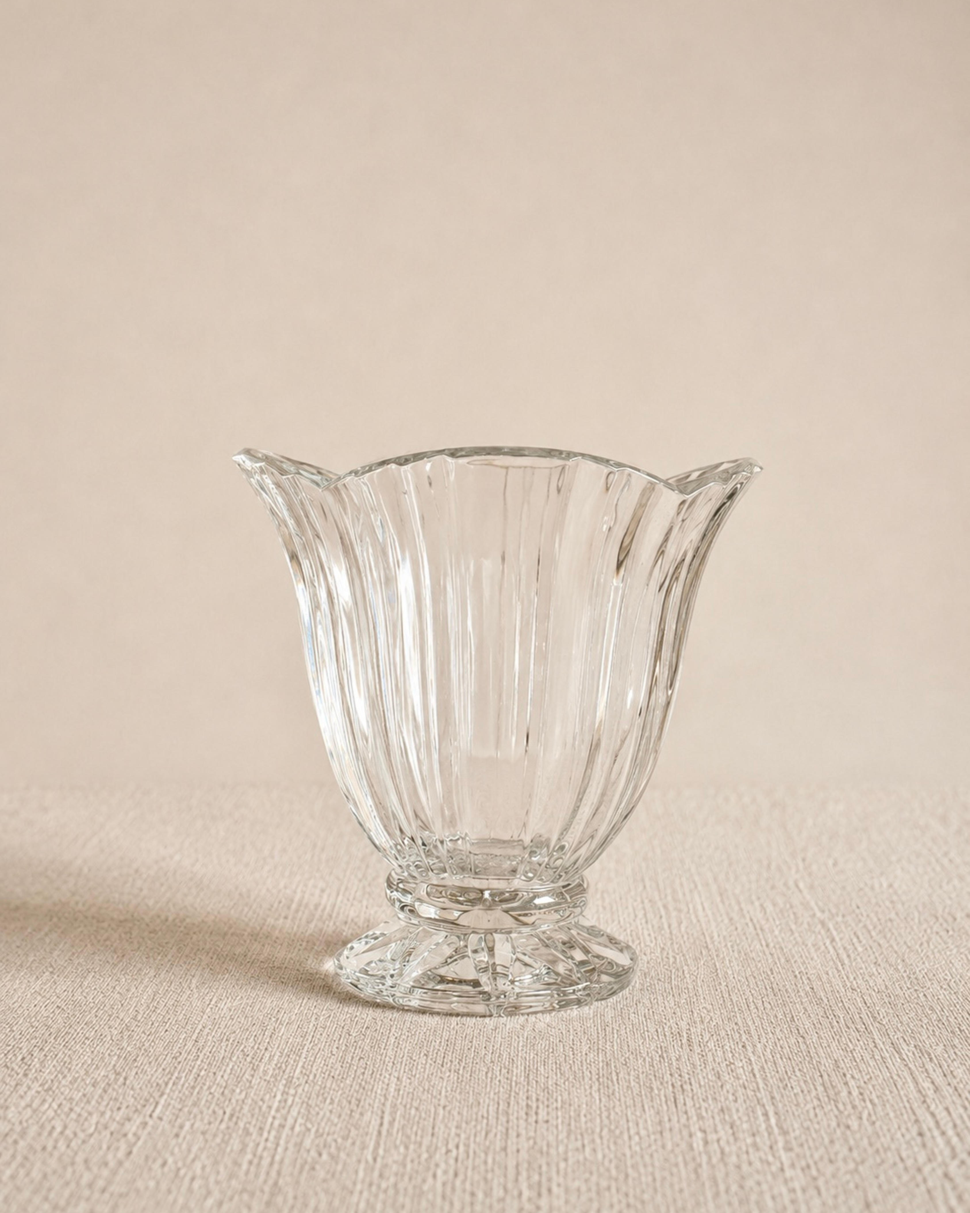 Vintage French Crystal Urn Vase by P.S.