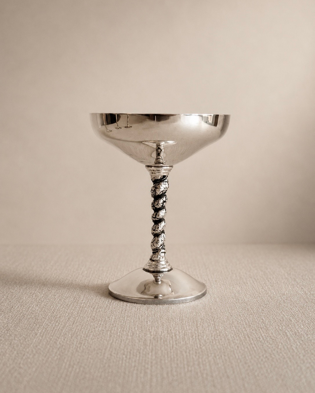 Vintage Spanish Silver-Plated Coupes, Set of Four