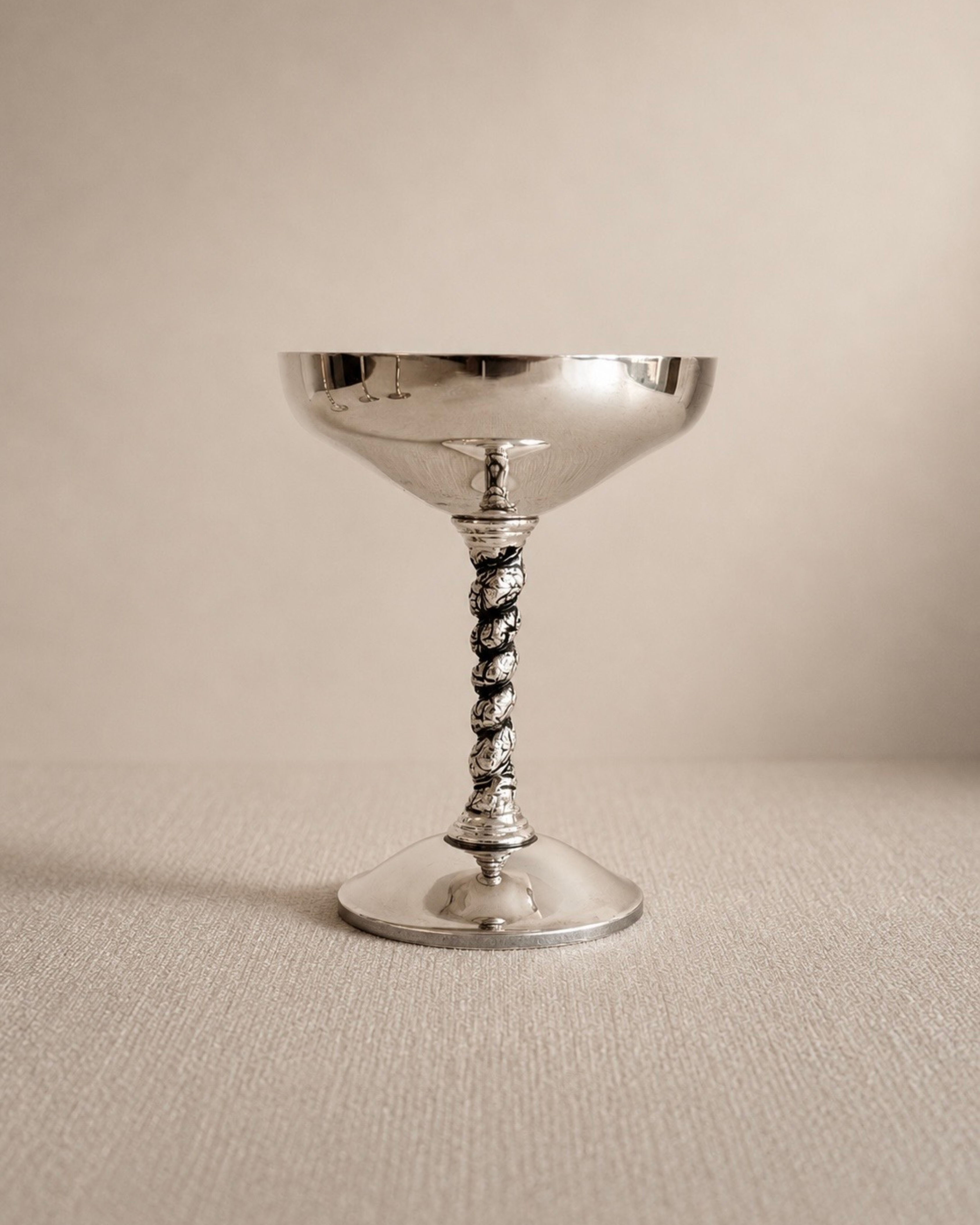 Vintage Spanish Silver-Plated Coupes, Set of Four