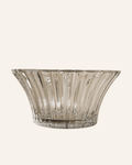 Vintage Ribbed Crystal Centerpiece Bowl