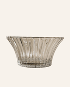 Vintage Ribbed Crystal Centerpiece Bowl