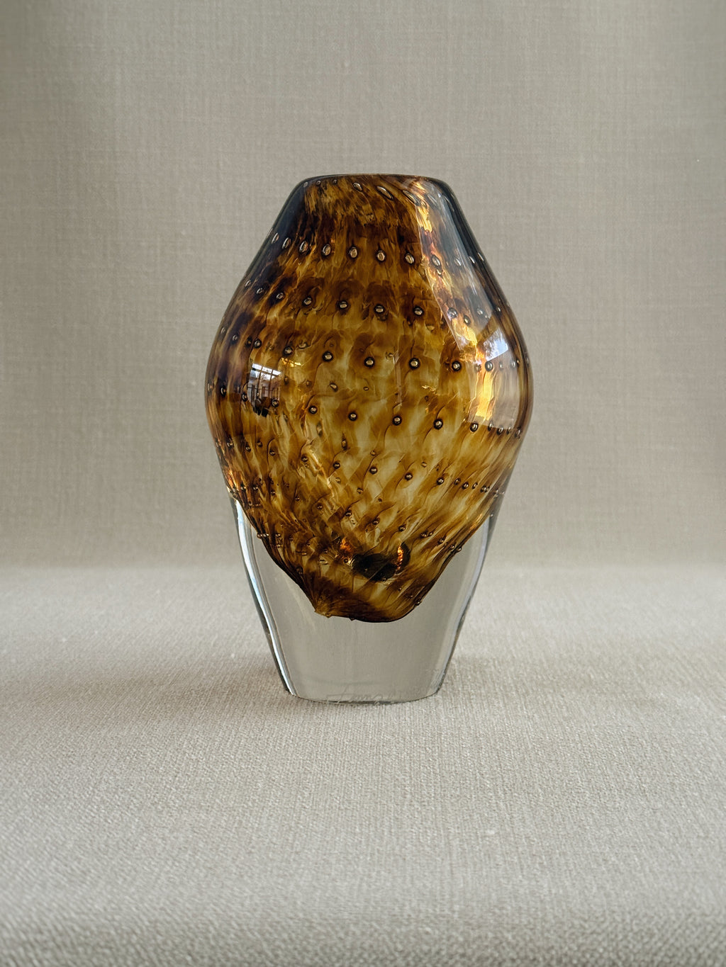 Hand-Blown Bubble Vase — Tobacco