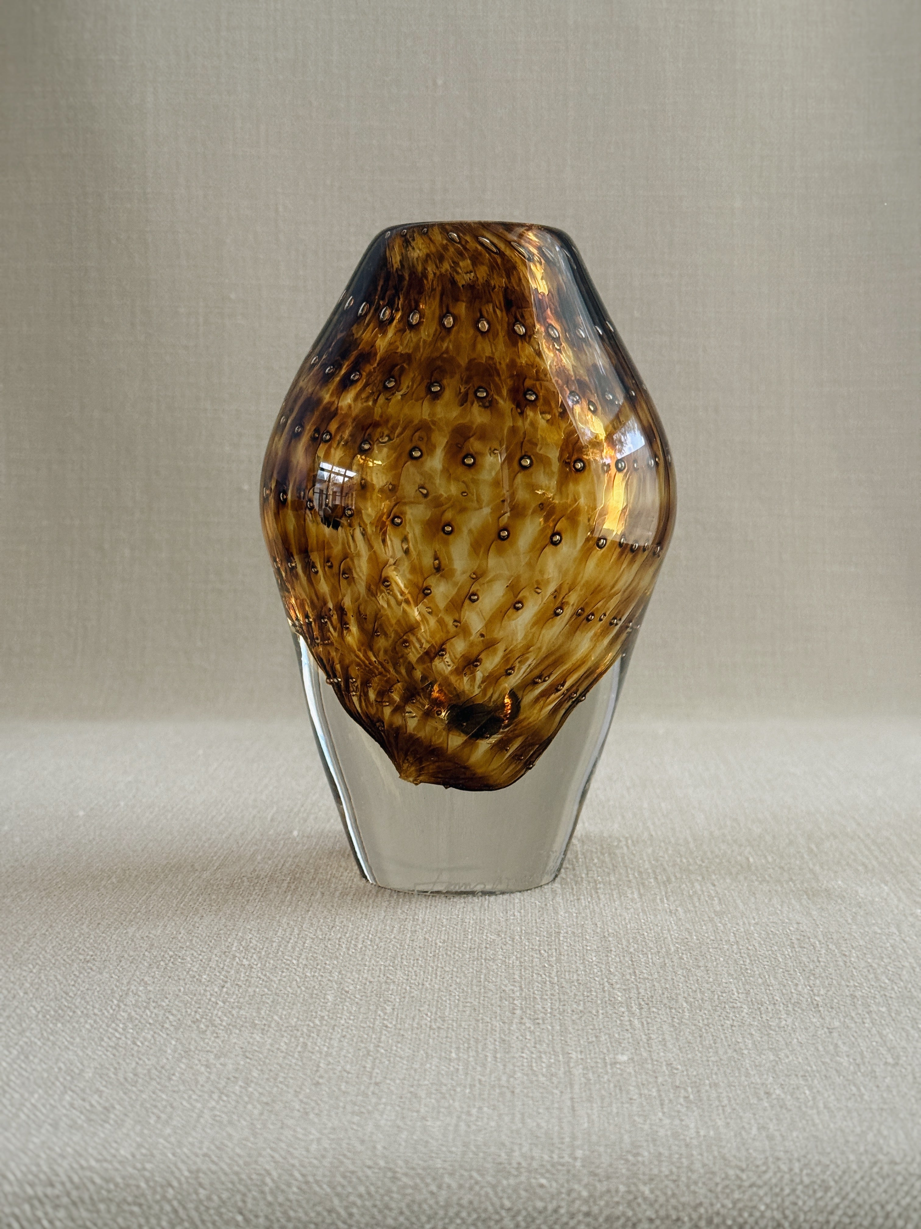 Hand-Blown Bubble Vase — Tobacco