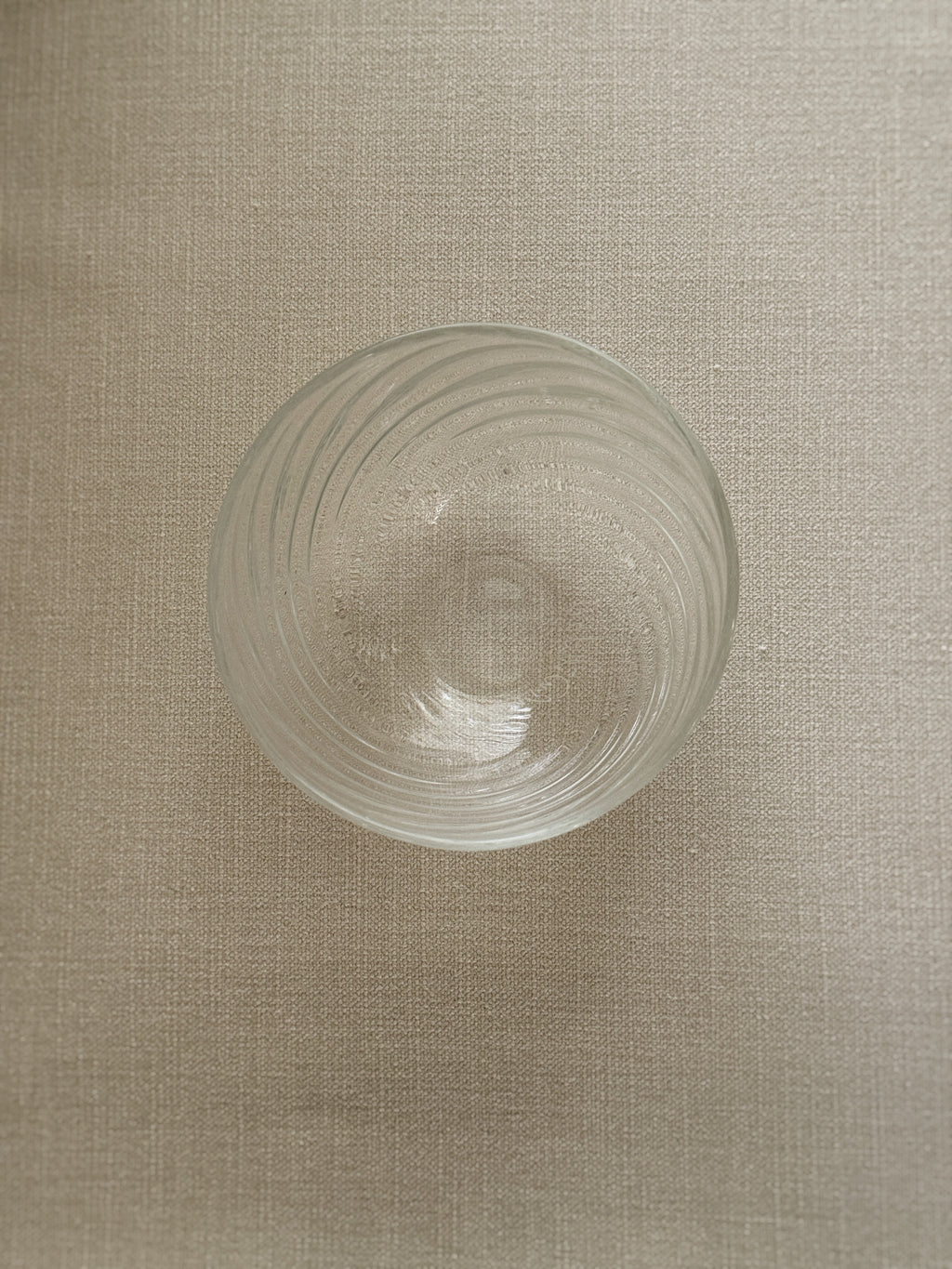 Hand-Blown "Feather" Bowl — Clear