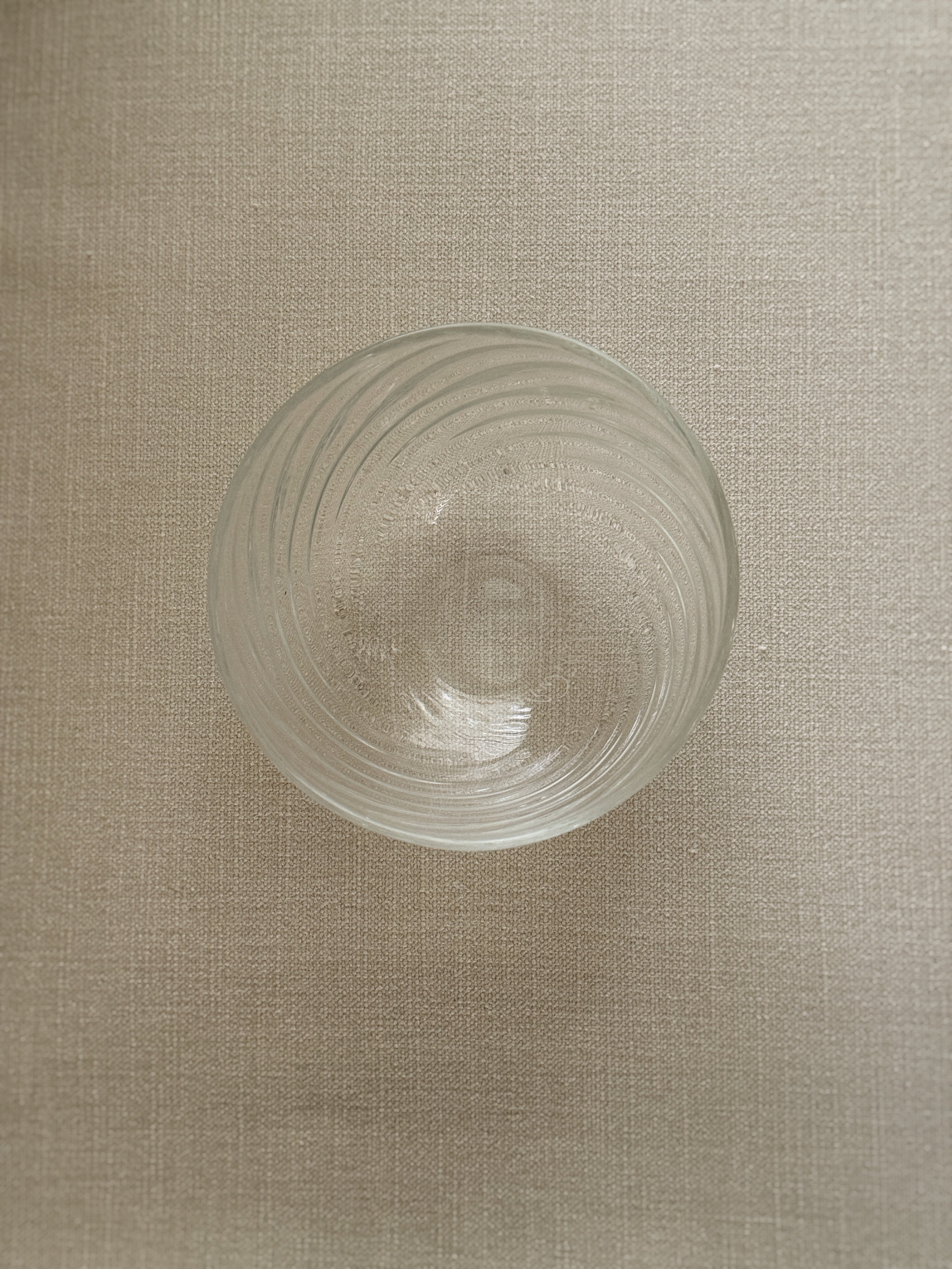 Hand-Blown "Feather" Bowl — Clear