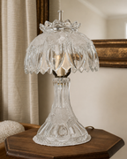 Vintage Floral Crystal Boudoir Lamp