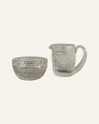 Vintage Waterford Crystal Colleen Dessert Bowl & Creamer Set