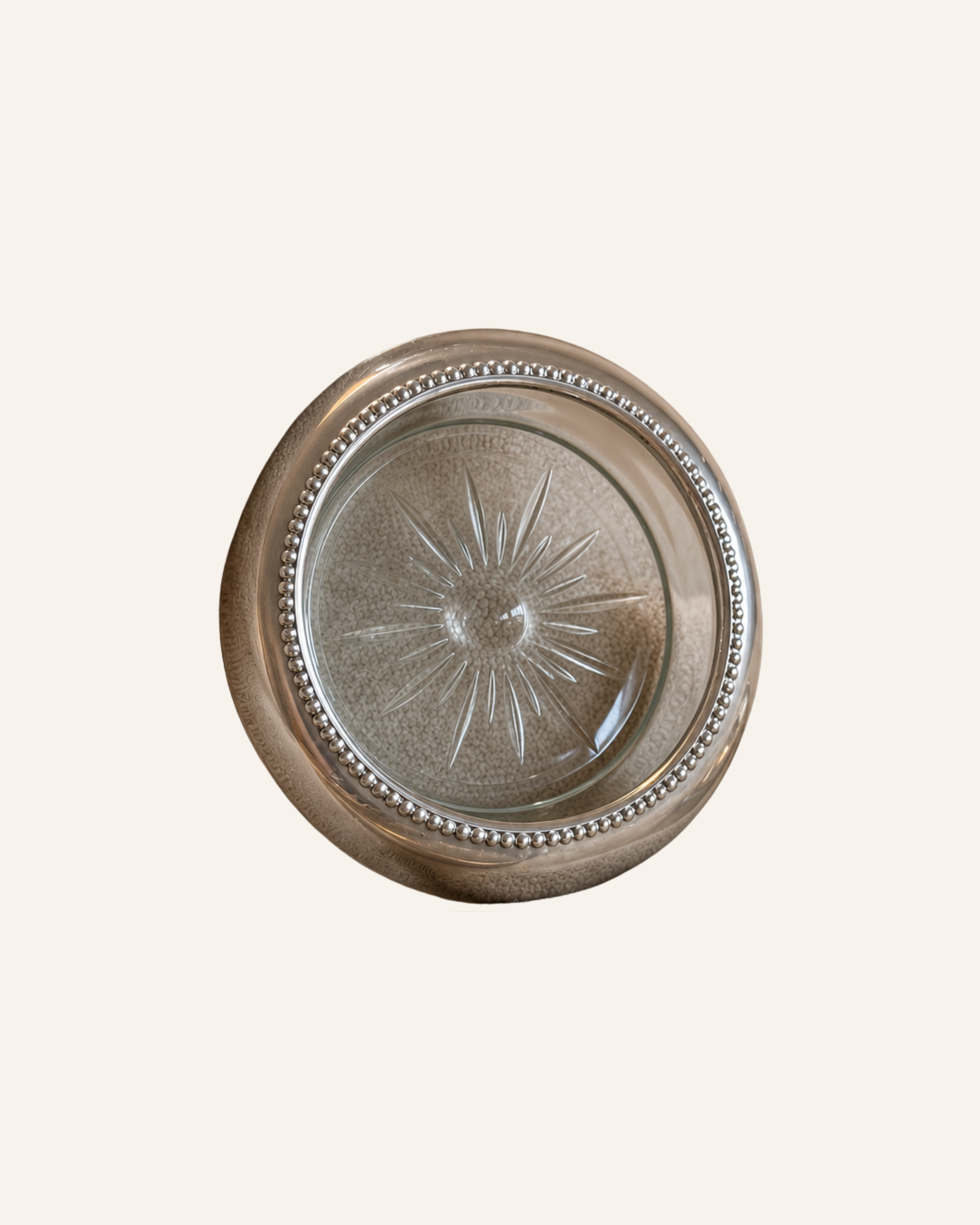 Vintage Watson Sterling Silver & Crystal Coasters (Set of 4)