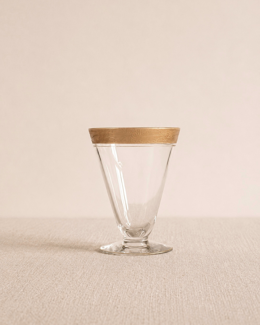 Vintage Gold-Rim Cocktail Glasses, Set of Four