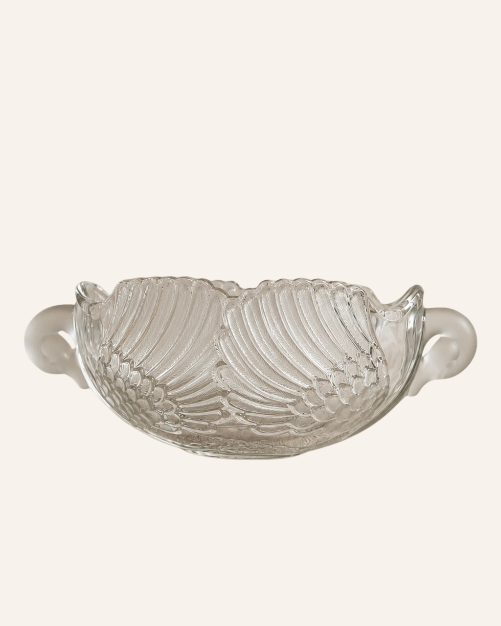 Vintage Crystal Swan Bowl