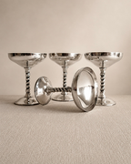 Vintage Spanish Silver-Plated Coupes, Set of Four