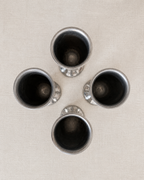 Vintage Pewter Drinking Goblets, Set of Four