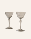 Pair of Vintage Cut Crystal Cocktail Glasses