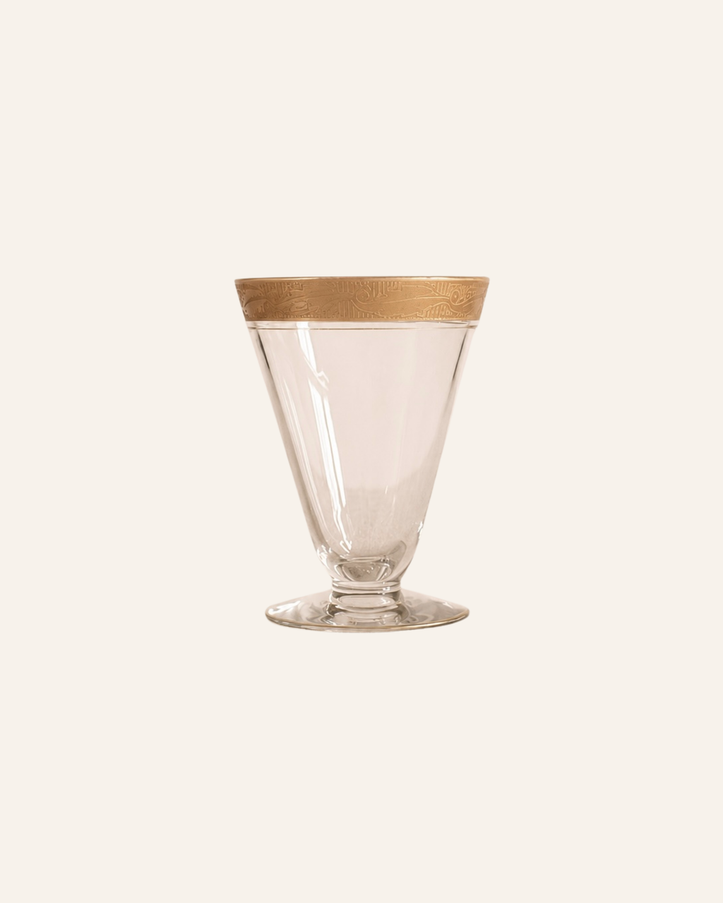 Vintage Gold-Rim Cocktail Glasses, Set of Four