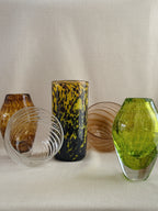 Hand-Blown "Feather" Bowl — Clear