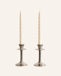 Vintage Spanish Silver-Plated Candlesticks, Set of Two