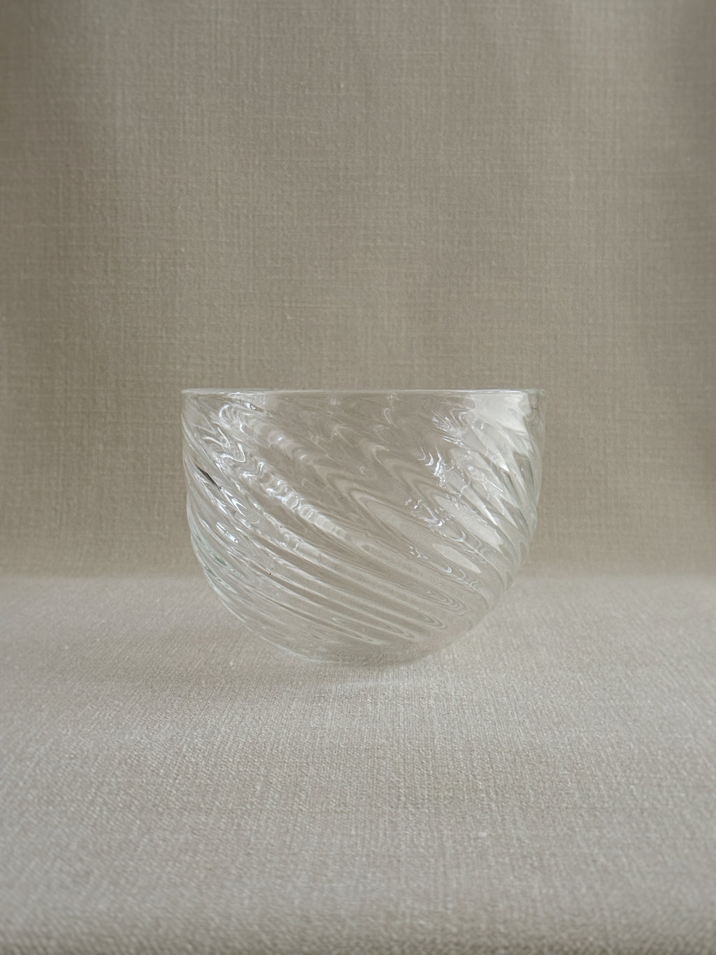 Hand-Blown "Feather" Bowl — Clear