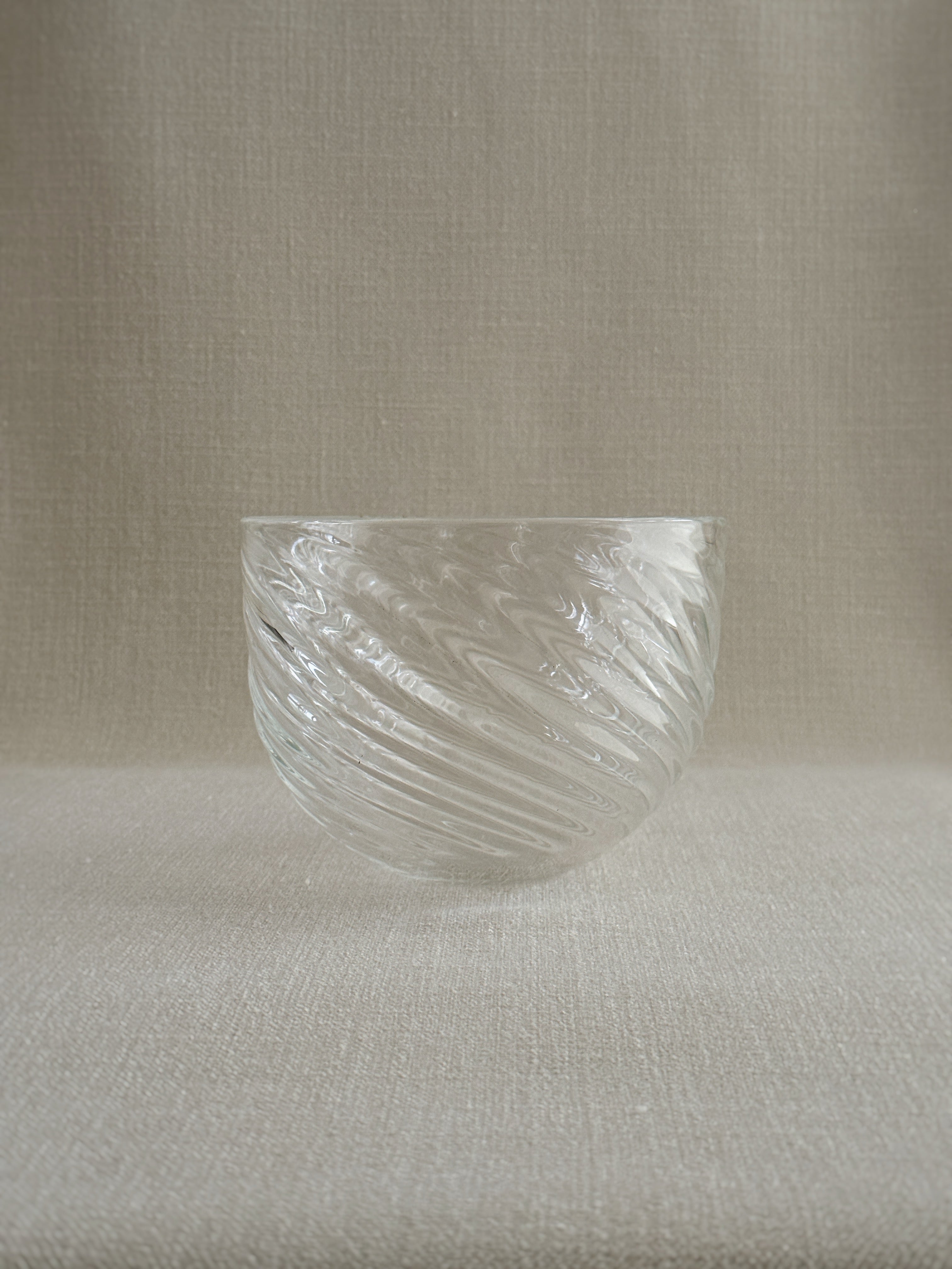 Hand-Blown "Feather" Bowl — Clear