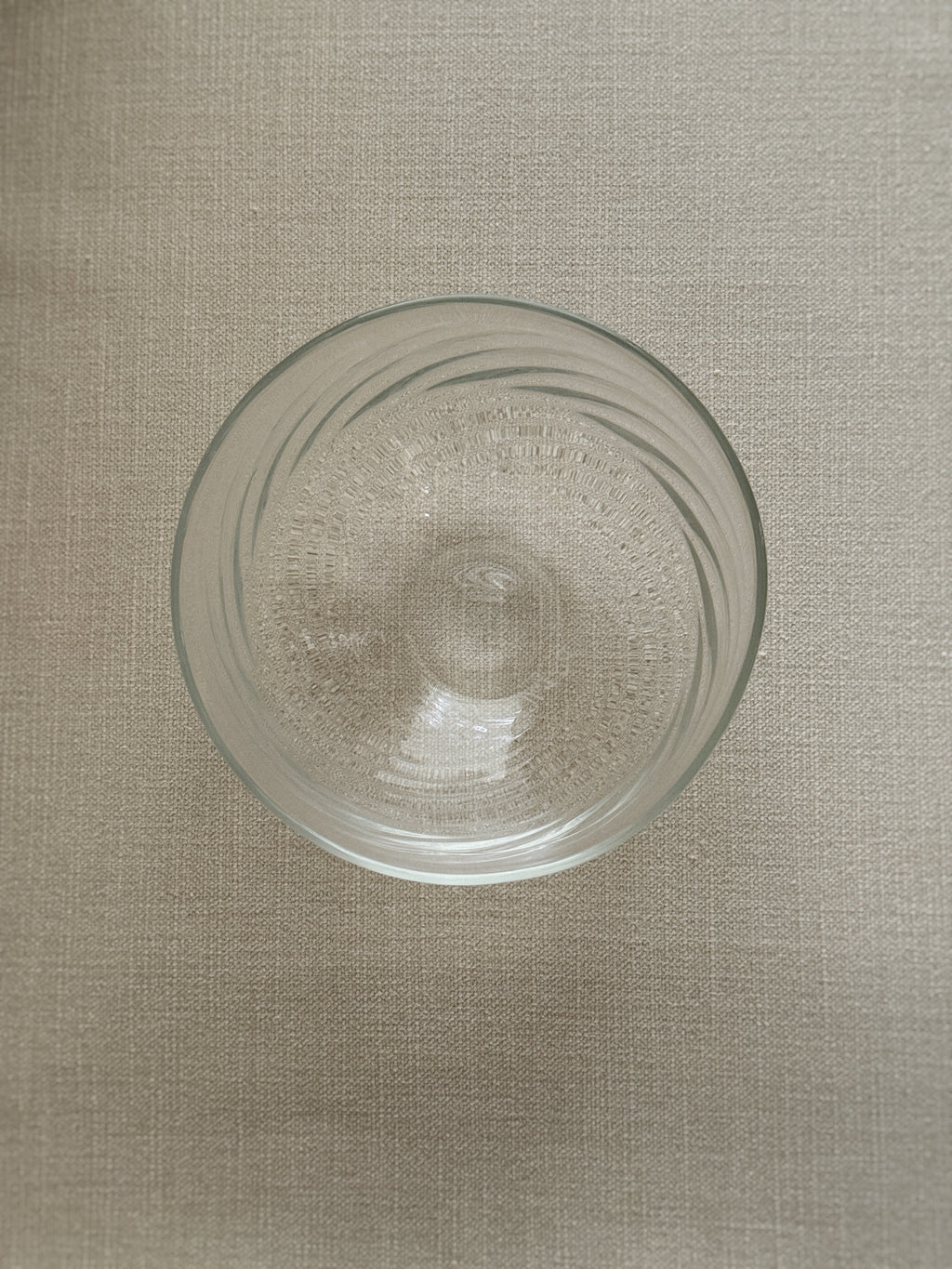 Hand-Blown "Feather" Bowl — Clear
