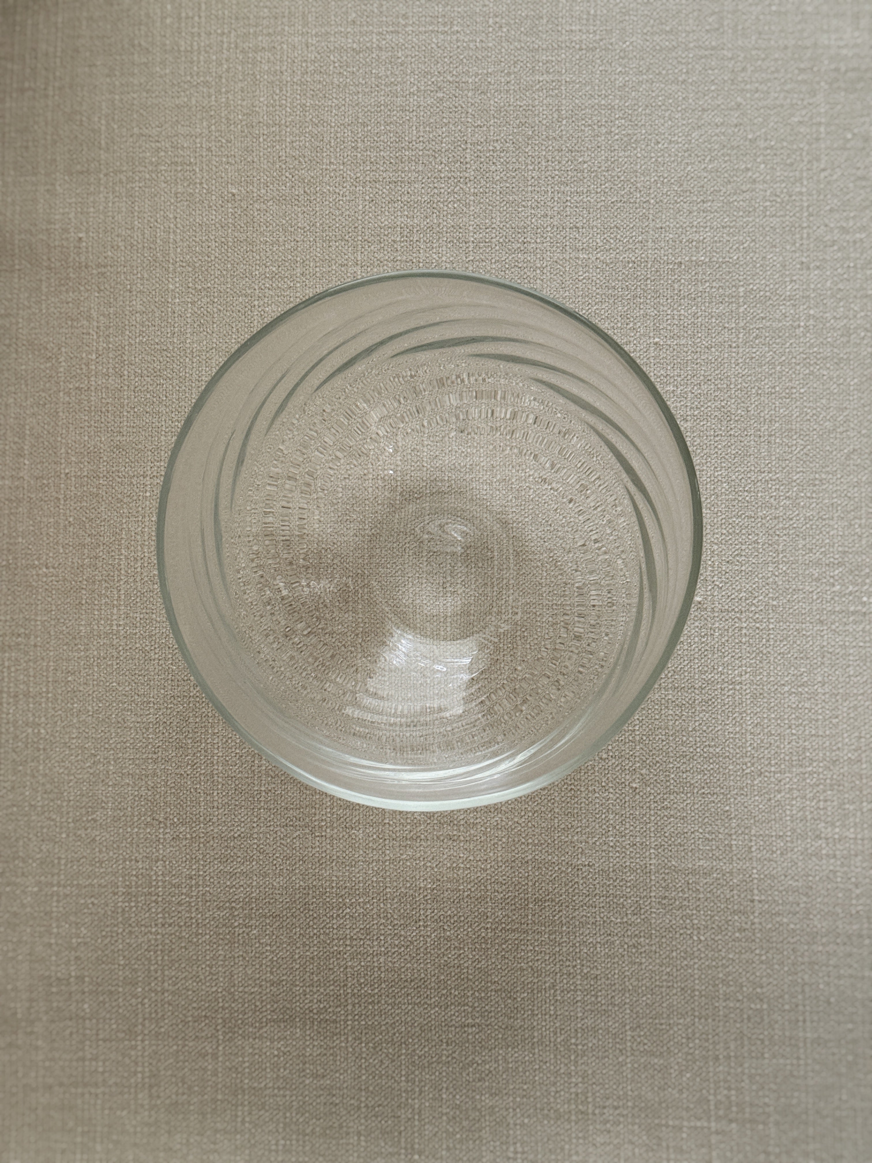 Hand-Blown "Feather" Bowl — Clear