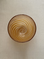 Hand-Blown "Feather" Bowl — Tobacco