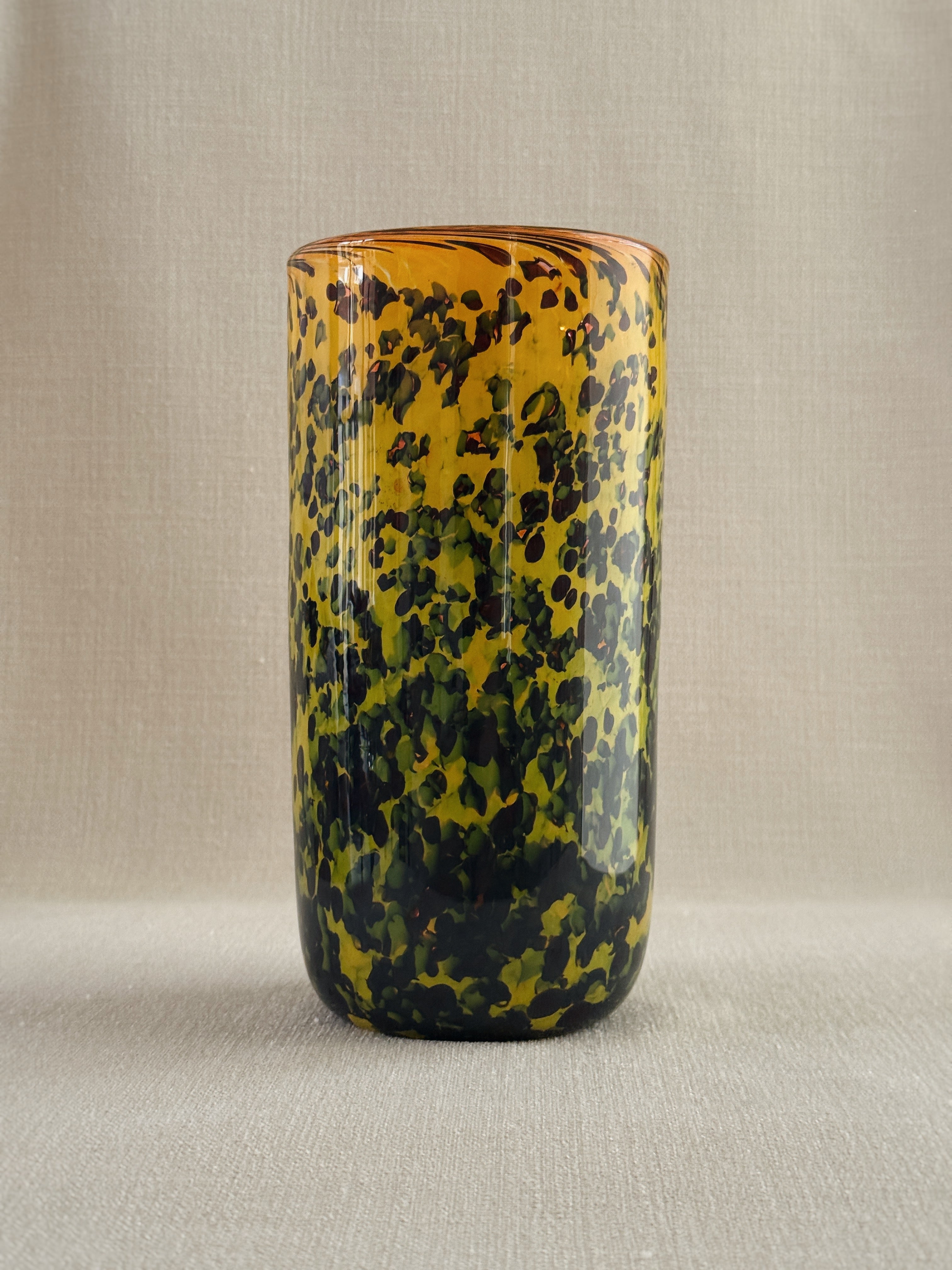 Hand-Blown Glass Vase — Tortoise