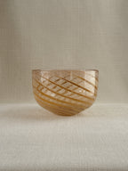 Hand-Blown "Feather" Bowl — Tobacco