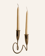 Vintage Brass Modernist Candlestick by Napier