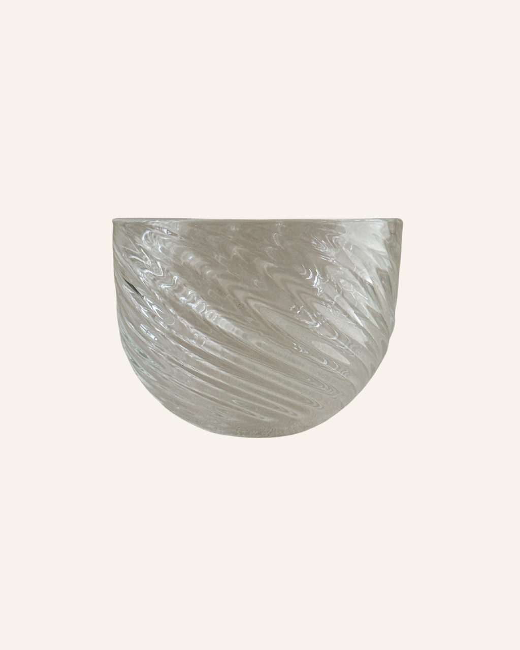Hand-Blown "Feather" Bowl — Clear